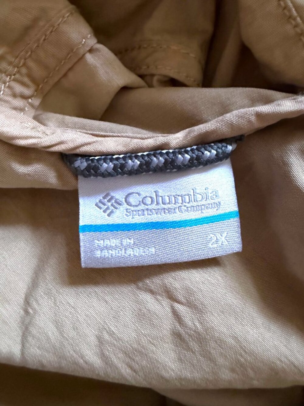 Columbia Little Fields Longline Hooded Utility Anorak Jacket Tan Plus 2X NWT - Picture 5 of 7